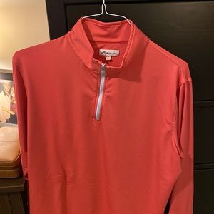 Peter Millar Quarter Zip Large Pink/Salmon